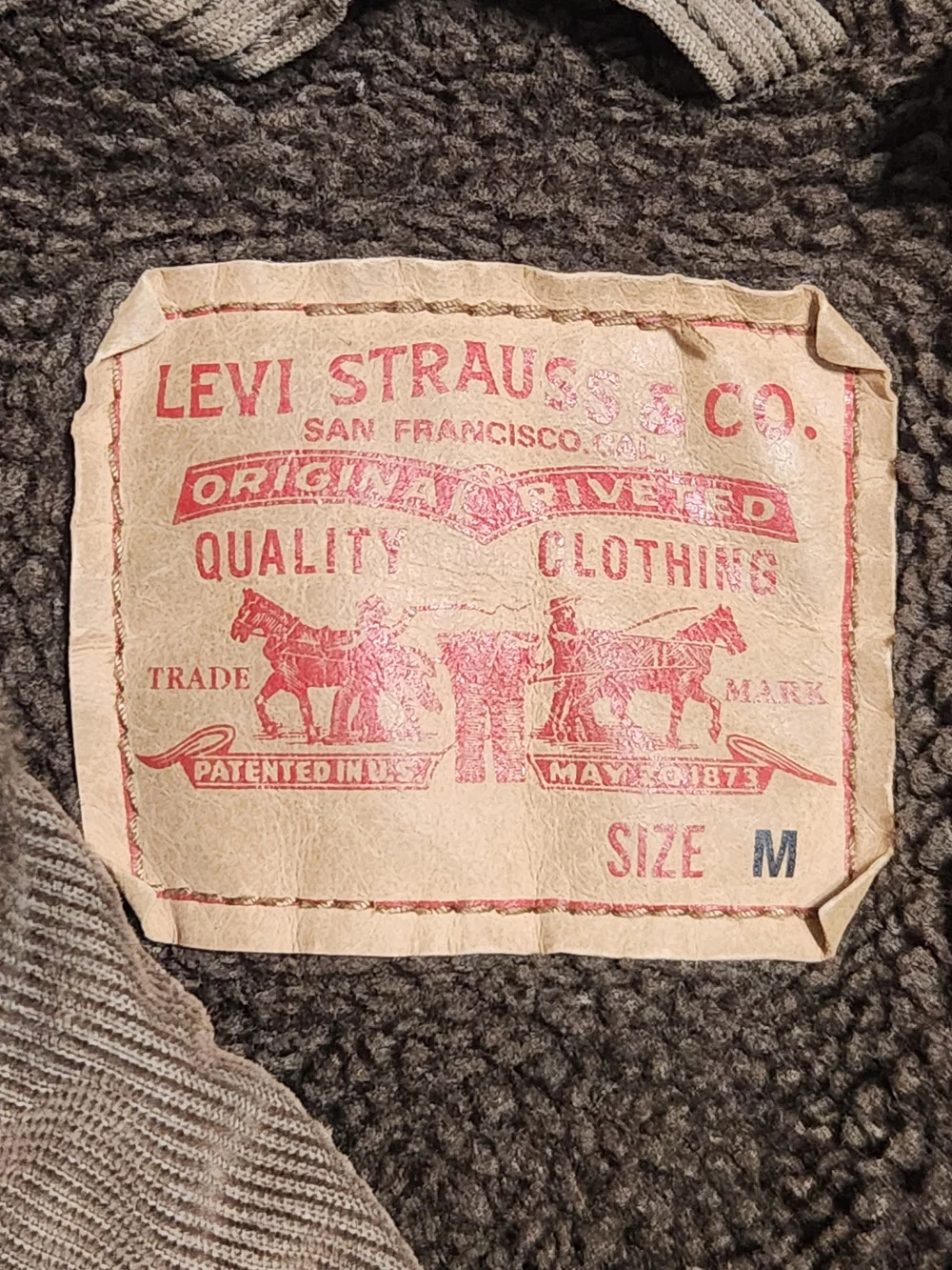 Levi's Brown Corduroy Sherpa Trucker Jacket M